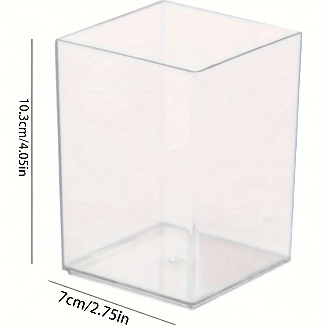 1/2pcs Acrylic Square Pen Holder, Minimalist Clear Desk Organizer for Pens, Pencils, and Stationery, Home, and Office Use 6