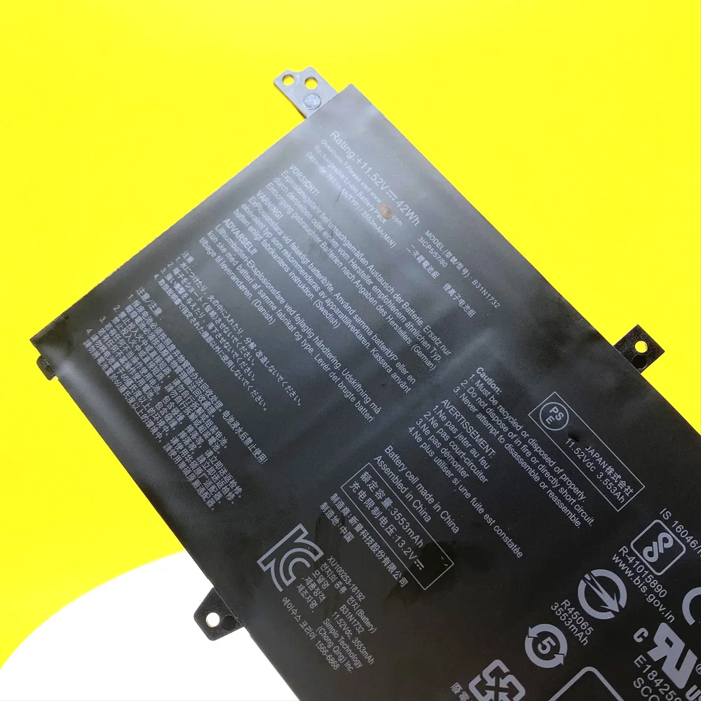 Nova Bateria do Portátil para Asus Vivobook S14 B31n1732 S430fa S430fn S430ua X430un R430fa R430fn X430fn X571g X571lh X571gt - Imagem 5