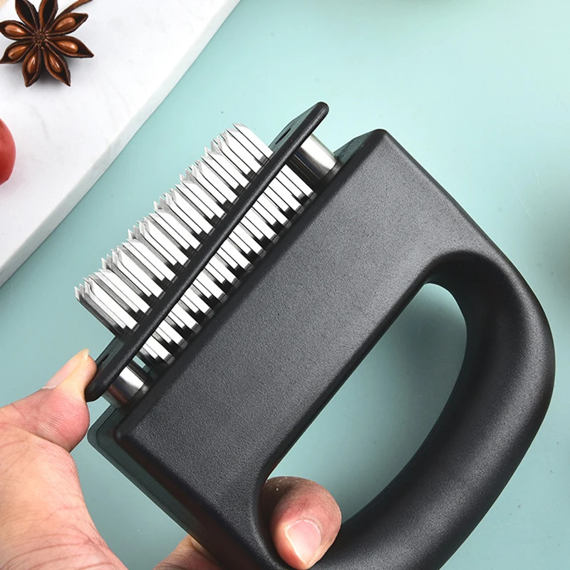 Meat Tenderizer Tool 48 Stainless Steel Stapler Sharp Needle Blades for Kitchen Tenderizing Beef