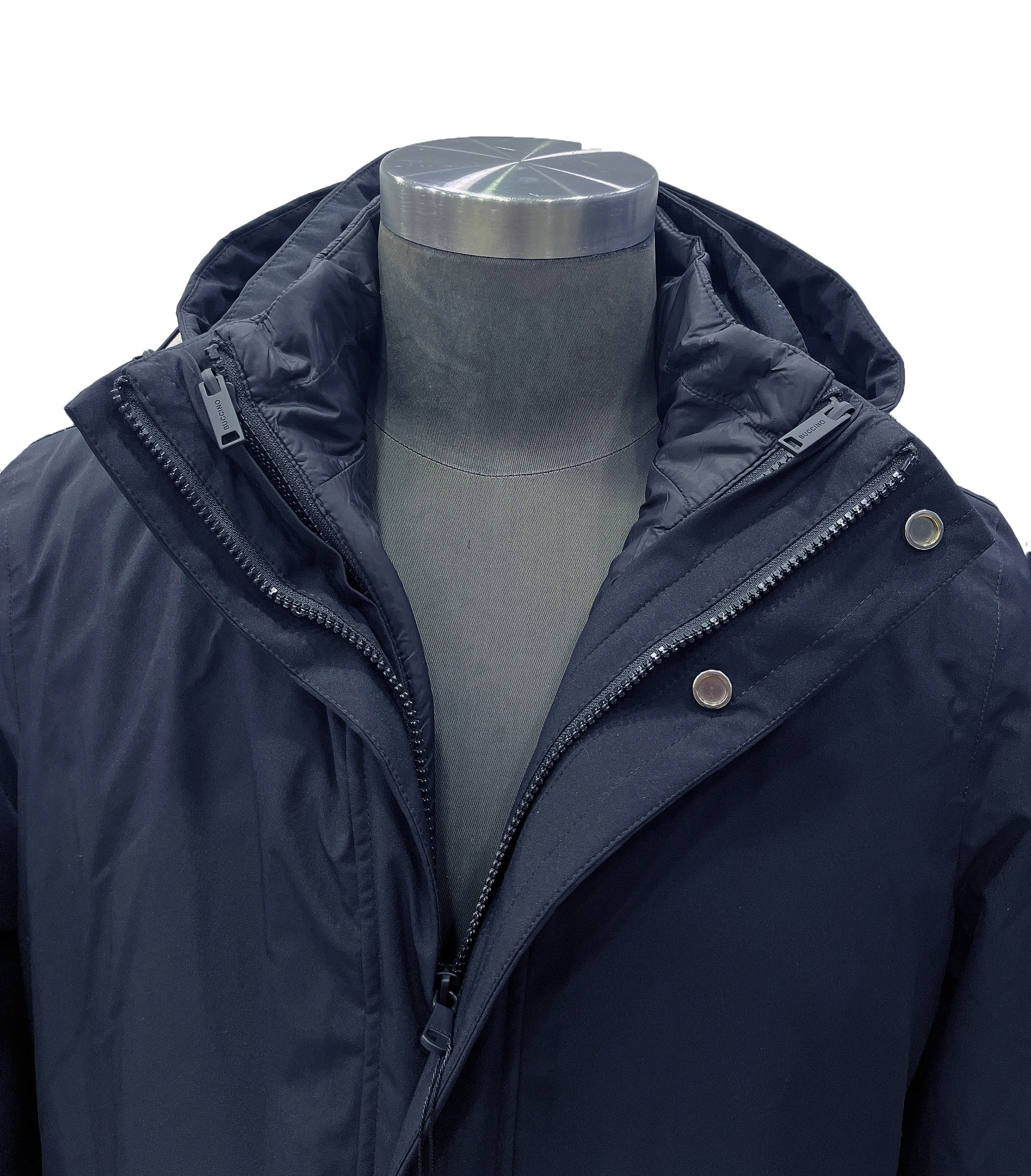 CITY CLASS Business Casual Men Padding Jacket Coat Set Winter New Style Removable Hood Quilted Unique Design for Male CC22ANETO