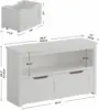 Toy Storage Organizer with Drawers, Floor Toy Box with Wheels and Open Shelf, Storage Chest for Nursery, Playroom and Bedroom 3
