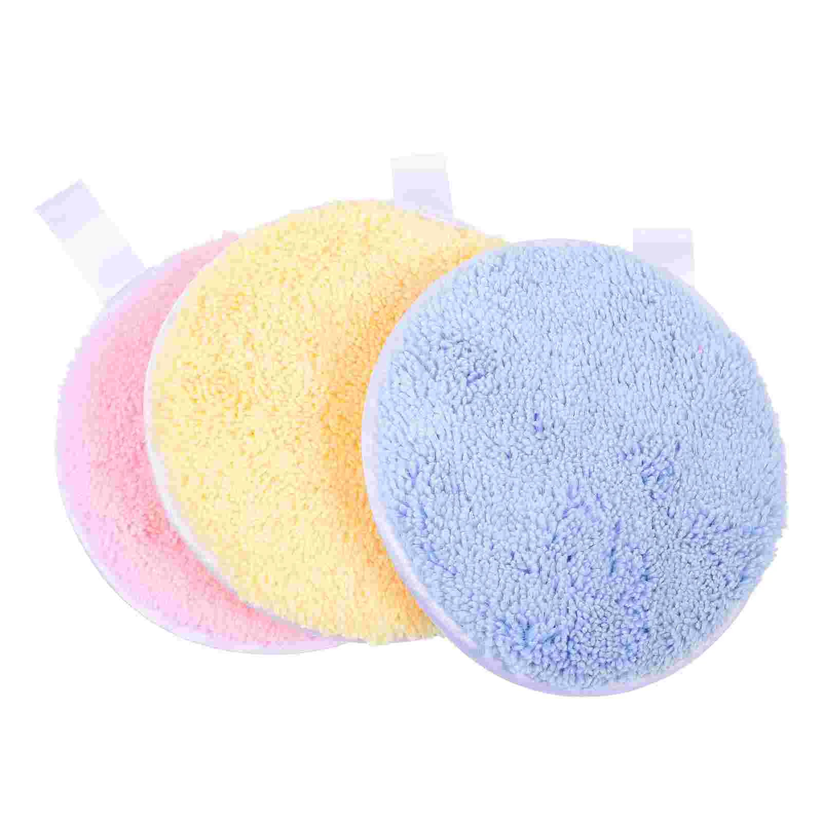 Microfiber Facial Scrubbers Round Cleansing Pads Makeup Remover Rounded Face Puffs Convenient Cosmetics Woman 5