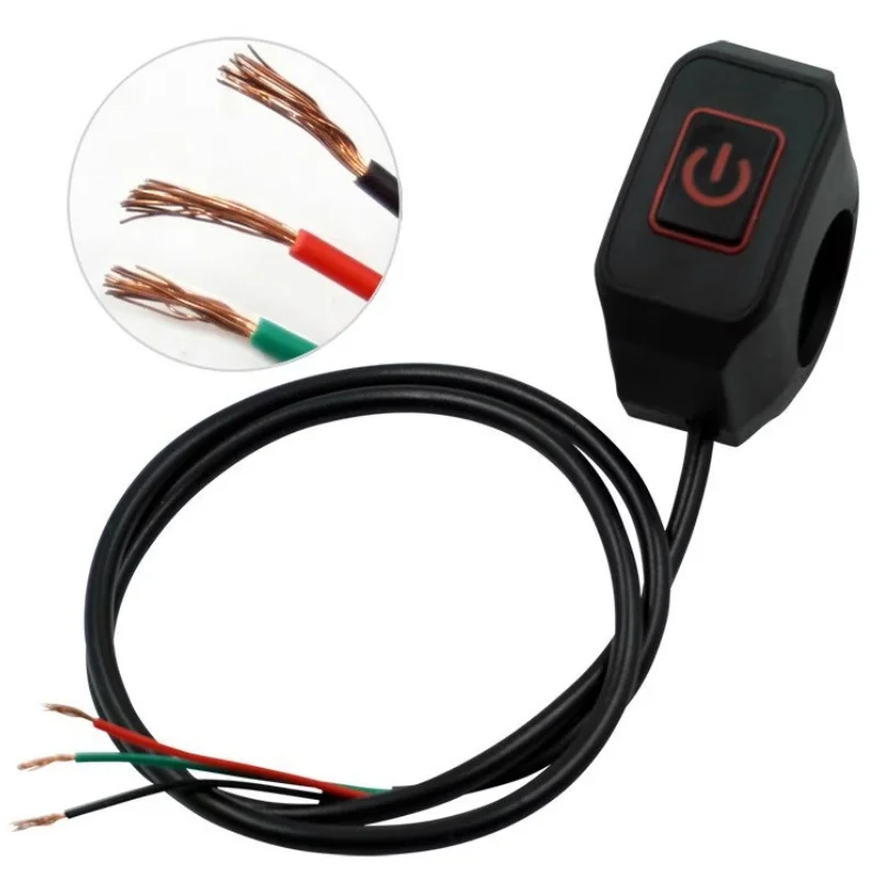 Motorcycle Handlebar Switch Universal Motorcycle Handlebar Switch Button 12V Button Connector Switch for Electric Star Pressure Waterproof Control