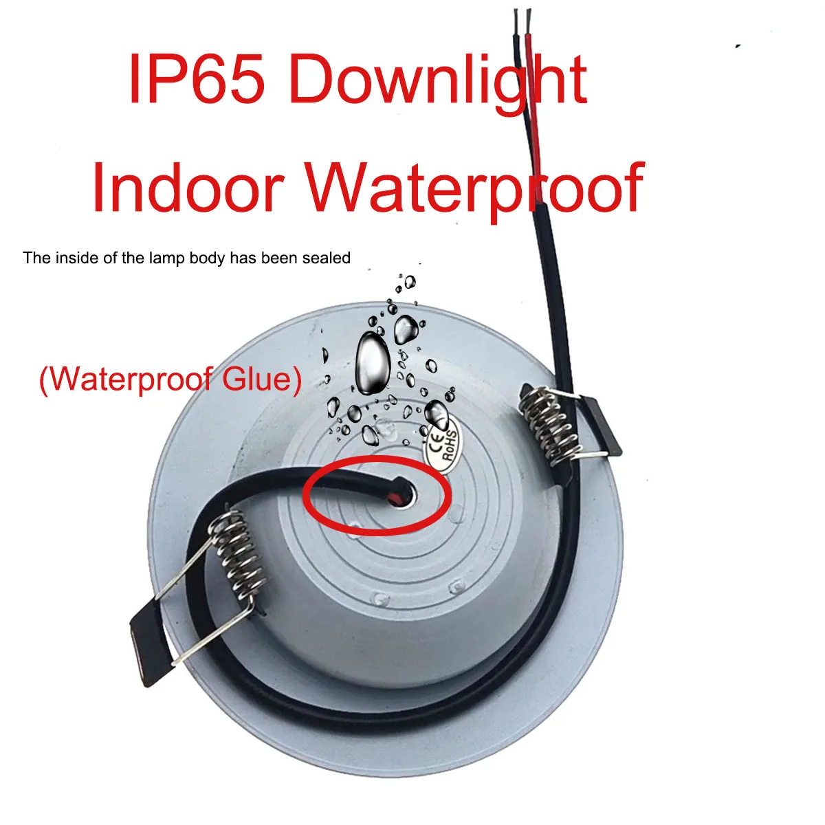 

220V LED Waterproof Downlight Silver 5W 7W 9W 12W 15W 18W 24W IP65 Kitchen Bathroom Toilet Hotel Ceiling Lamp Outdoor Spot Light