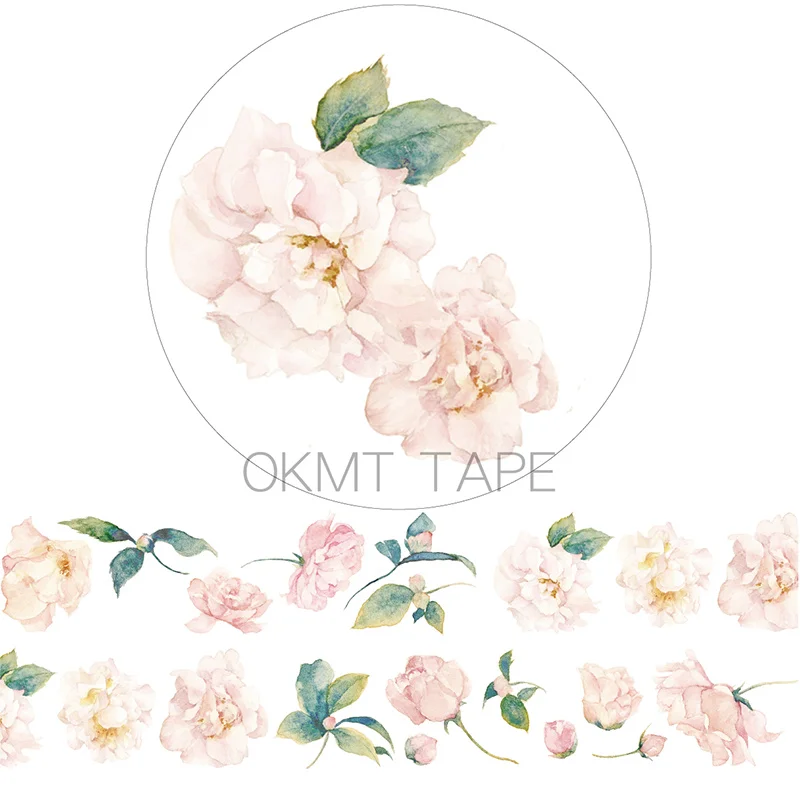

3.5cmX3M New Floral Floral PET Washi Tape Collage Journal