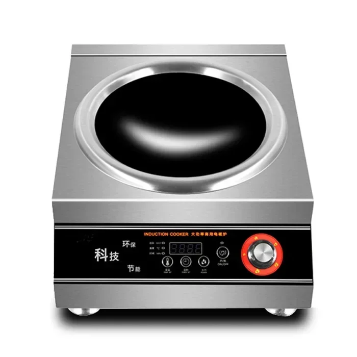 Hot Sale Commercial Induction Cooker 5000W Plane Concave Commercial Restaurant Frying Stove High-power Brine Boiling Watersoup C