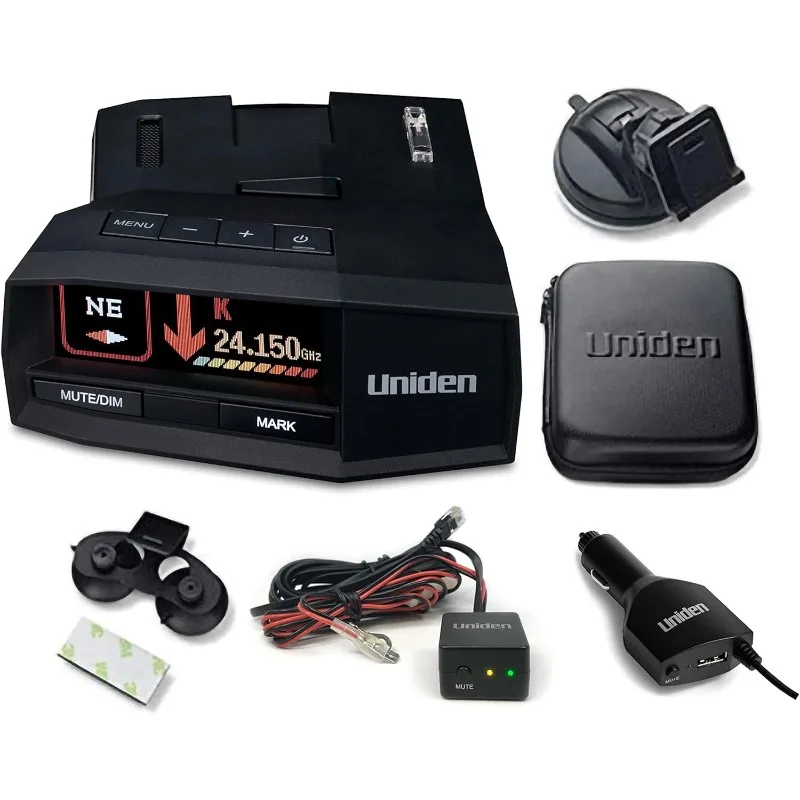 

UNIDEN R8 ultra-long-range radar/laser detector, dual antennas for front and rear detection