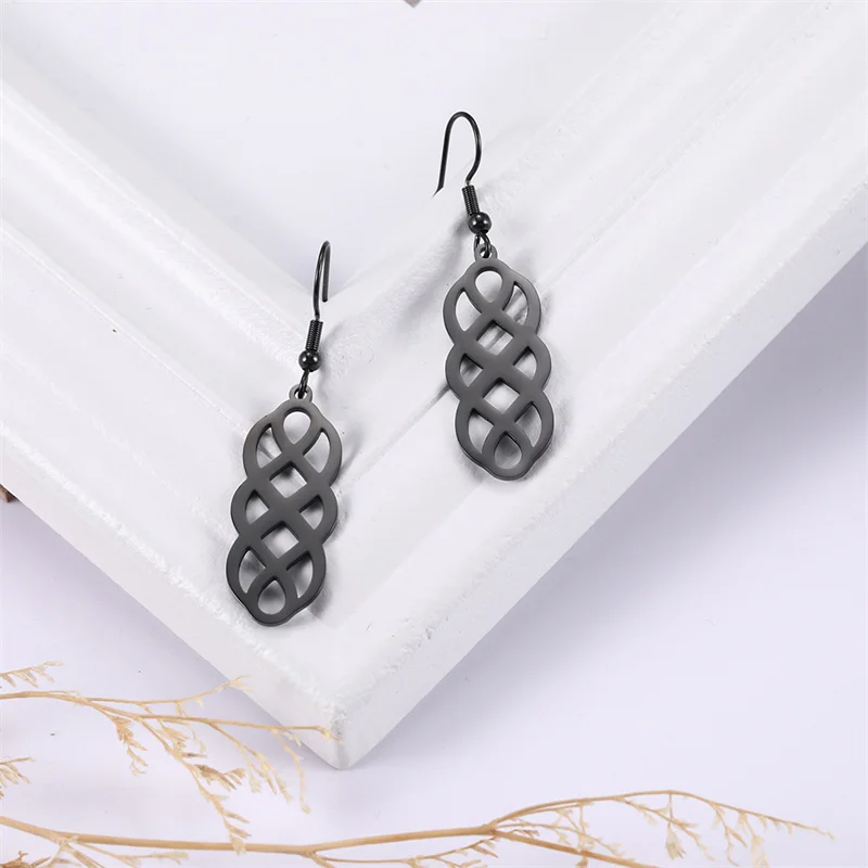 Vintage Edelstahl Ohrringe für Frauen Filigrane Tropfen Streifen Hängende Ohrringe Böhmen Schmuck Hochzeit Party Geschenke Großhandel – Detail 28