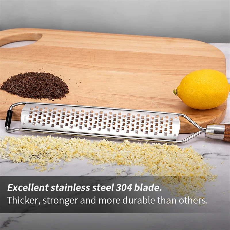 Description Picture 4 of itemStainless Steel Cheese Grater Slicer Lemon Zester Chocolate Chopper Fruit Peeler Planer Non-Slip Handle Lightweight Cook Gadgets