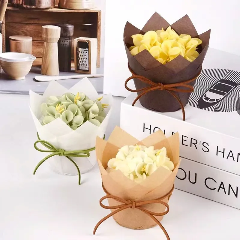 50ks tulipán košíček liners náhrada tulipán oilproof košíček liners bankovnictví kelímky košíček muffin liners držák košíček wrappers