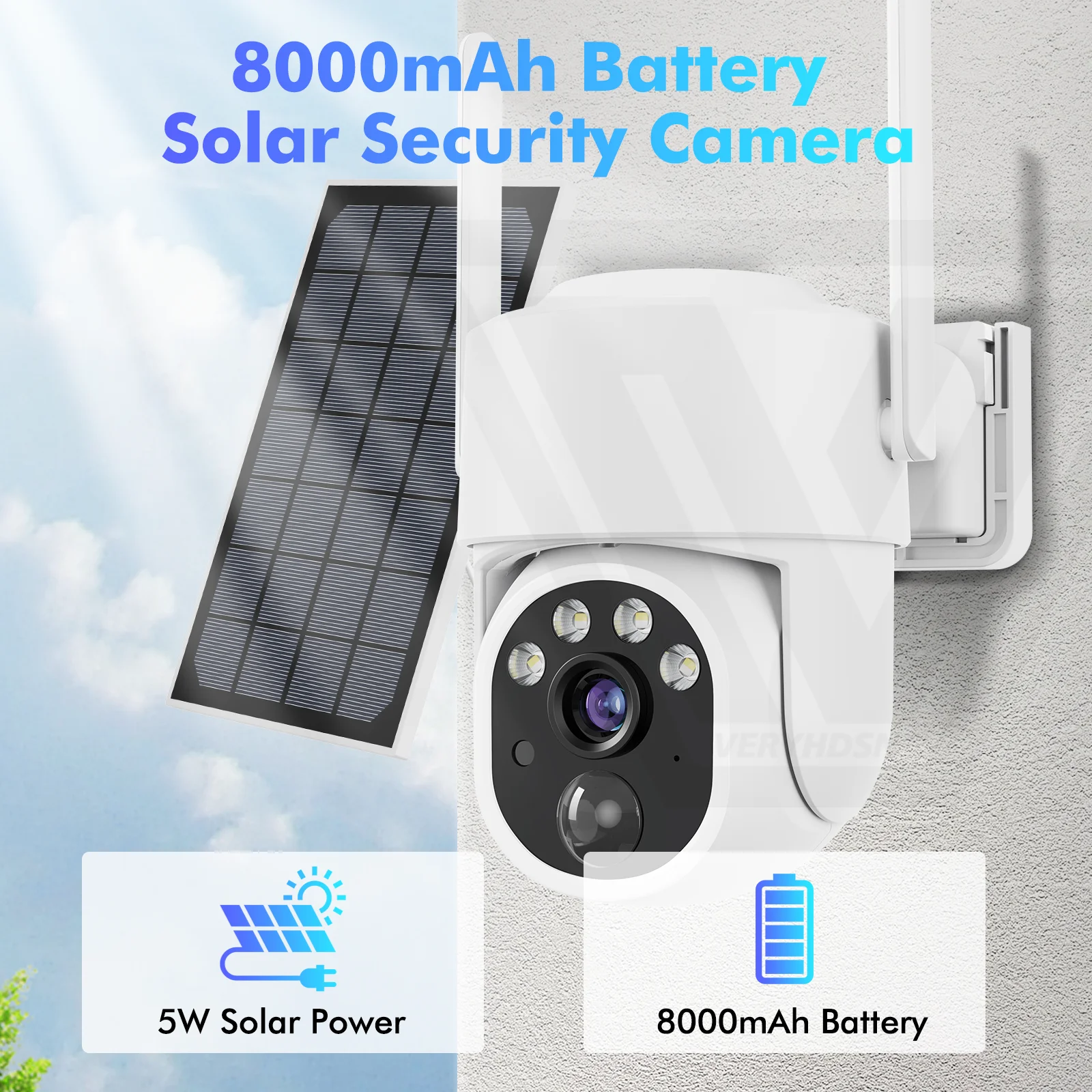 PTZ ¾籤 IP  ī޶, ߿ IP66 , 5  , 8000mAh  ͸  ķ, PIR ü , 5MP