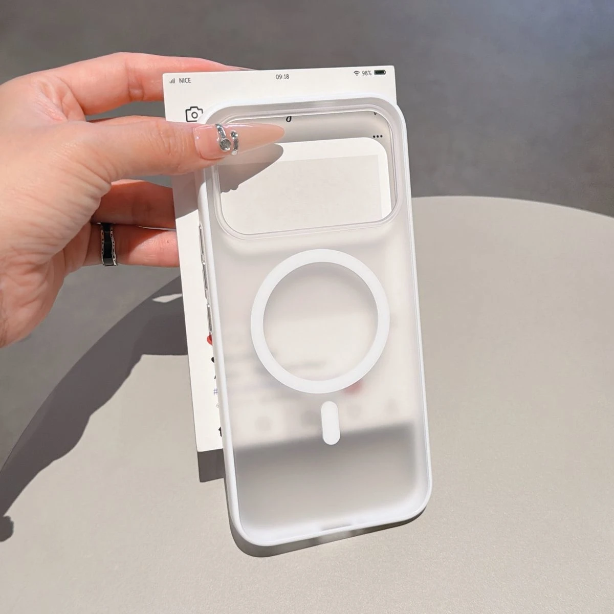 Matte Magnetic Protective Phone Case with PC+TPU Acrylic