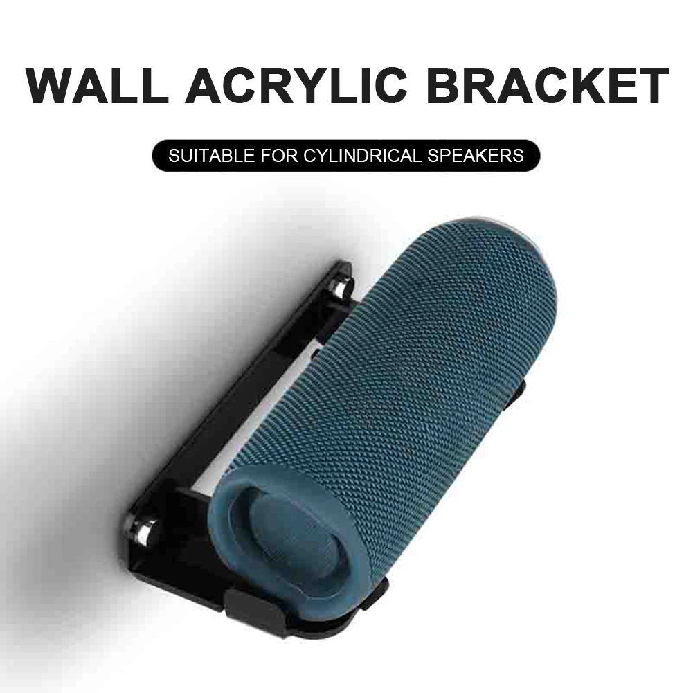 Wall Mount Bracket Speaker Holder with Screw Acrylic Speaker Mounting Bracket Display Shelf for JBL Flip 4/5/6 Portable Speaker