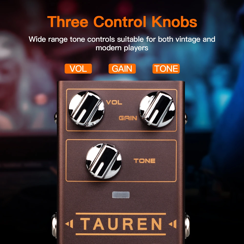 

JOYO R-01 Tauren Overdrive Effect Pedal High-Low Gain From Clean Boost To Distortion Guitar Deliverd Vividly Adjust Gain Knob