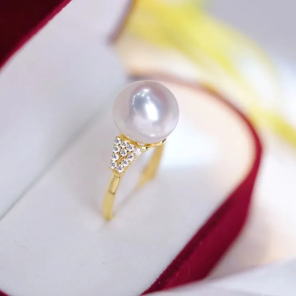 

Комплект колец из серебра 925 пробы, с жемчугом, 10-11 мм