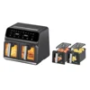 OEM High Quality kitchen Electric Hot Air fryer Oven Oiless Cooker Machine double air fryer with dual basket 1