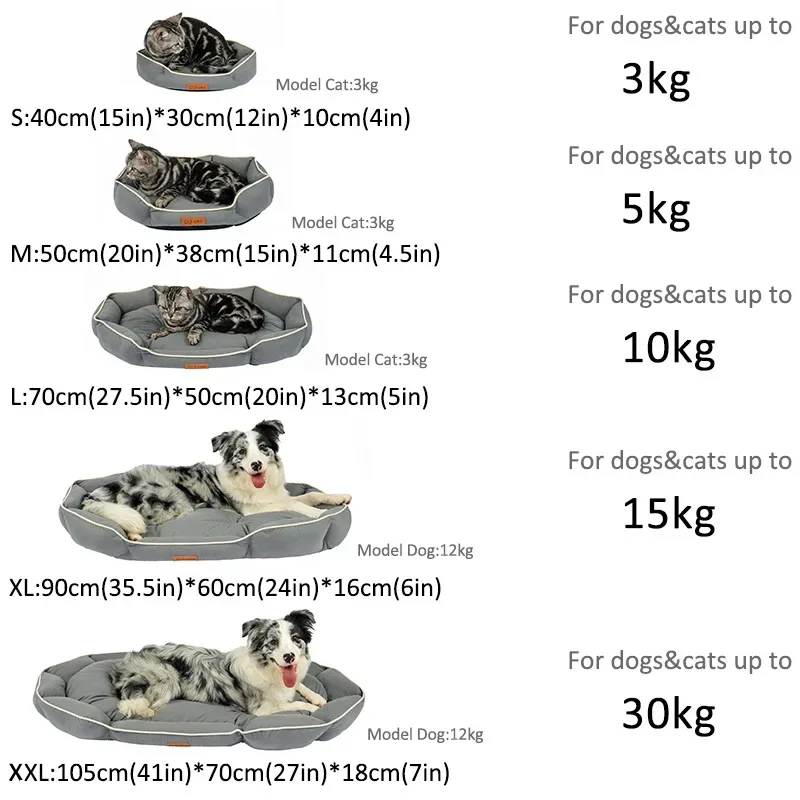 Winter Dog Cat Bed Pet Dog Sofa Bed Square Pet Dog Beds Bed For Large Pet Nest Kennel For Be Universal Custom Suede Dog Beds Mat