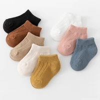 8 Pairs/lot Four Seasons Newborn Girls Socks Pack Solid Infant Baby Girls Stretch Cotton Socks White Socks Clothes For 0-5Y Girl 5