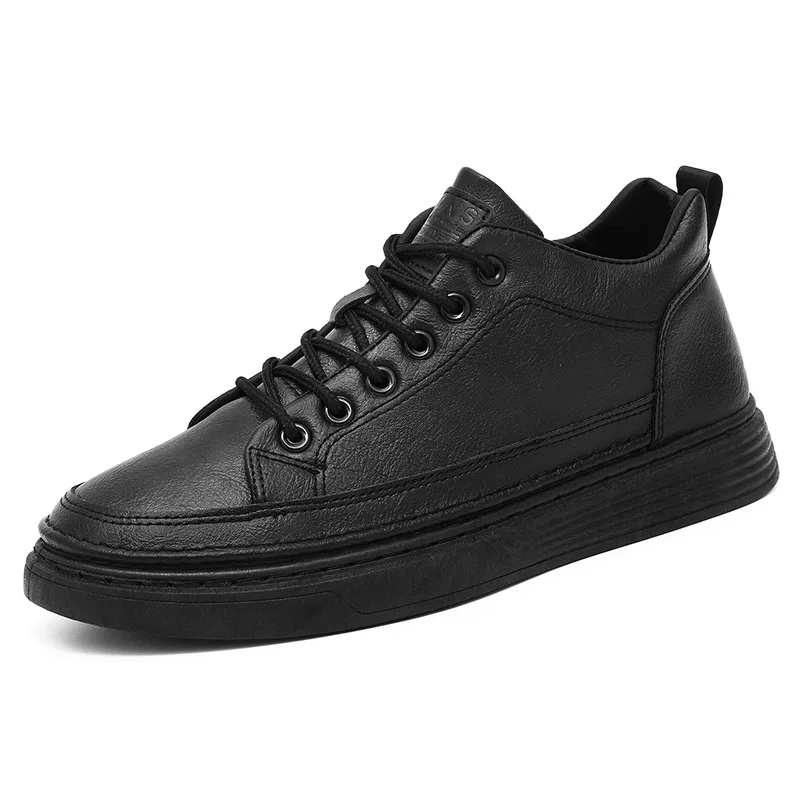 2024 New Winter men shoes Plus Velvet Sneakers Black Leather shoes men Casual sneaker Thick Warm Cotton shoes man tenis hombres 6