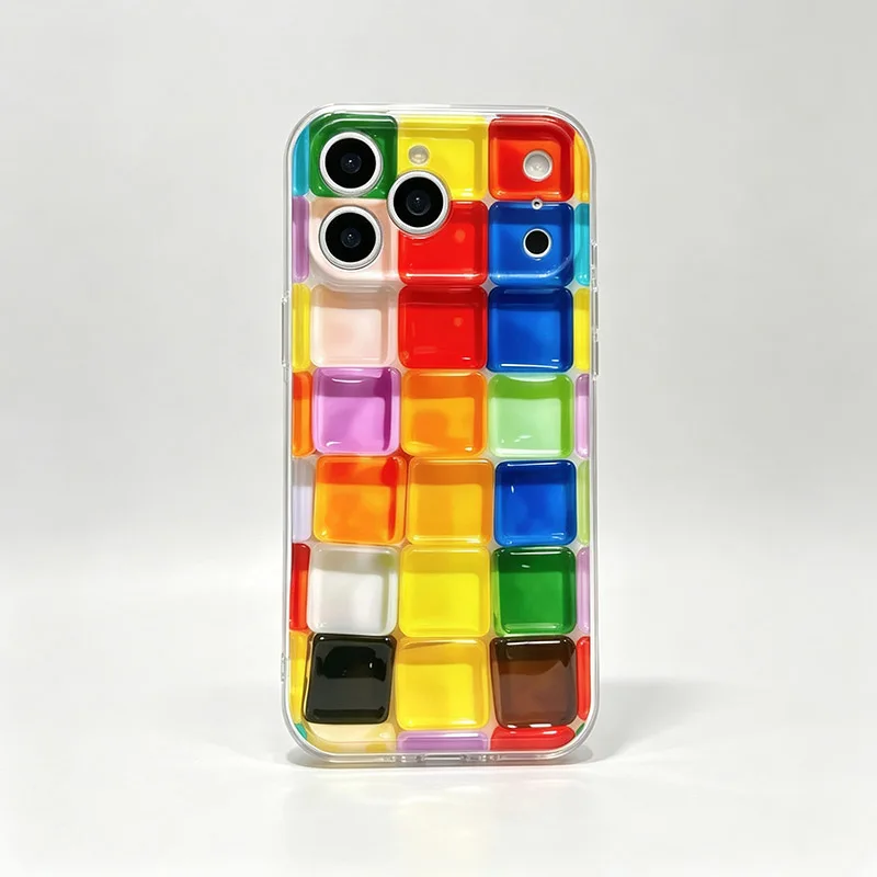 Vibrant Rainbow Square Protective Phone Case