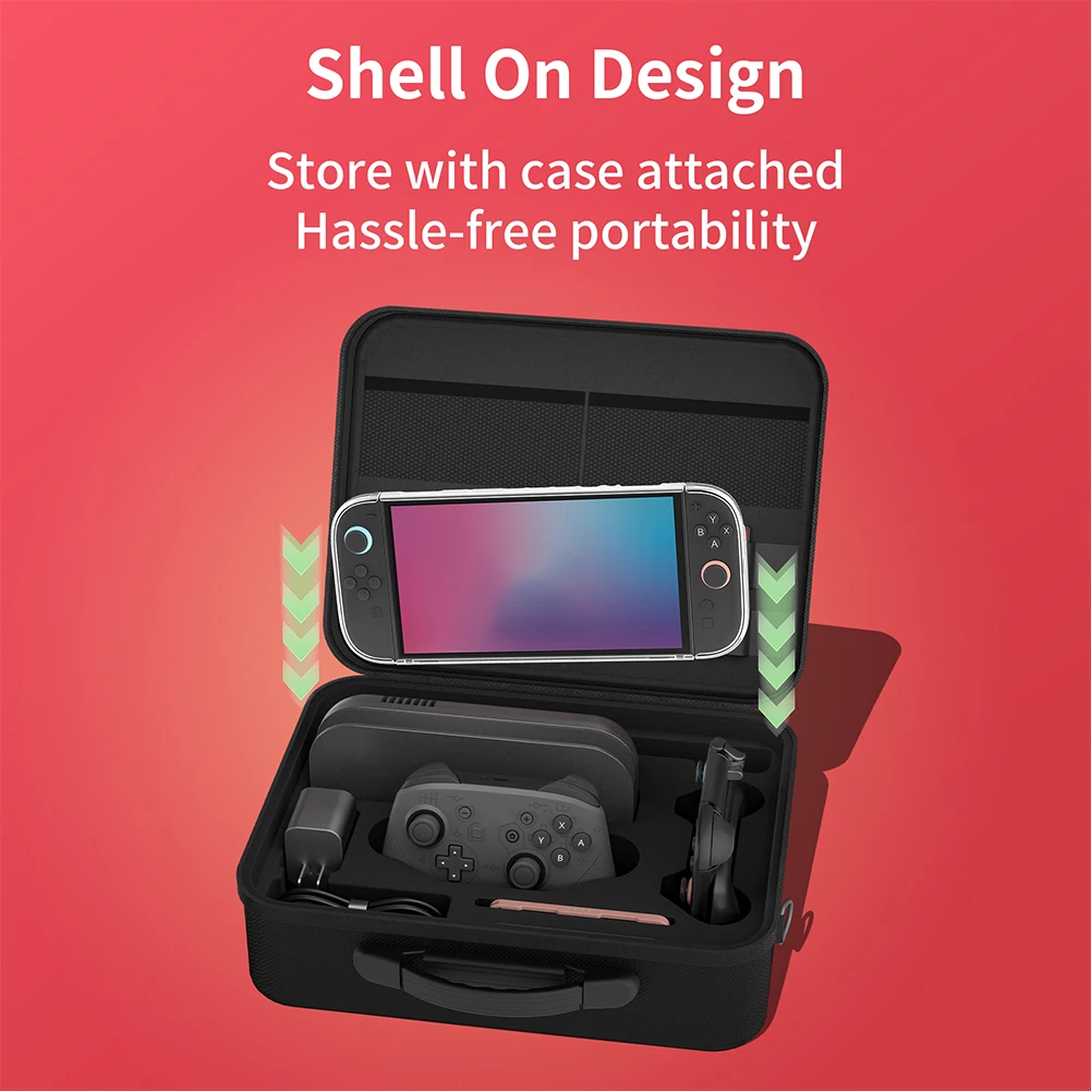 Carrying Case with Handle and Shoulder Strap Portable Storage Bag Waterproof and Shockproof Travel Case for Nintendo Switch2