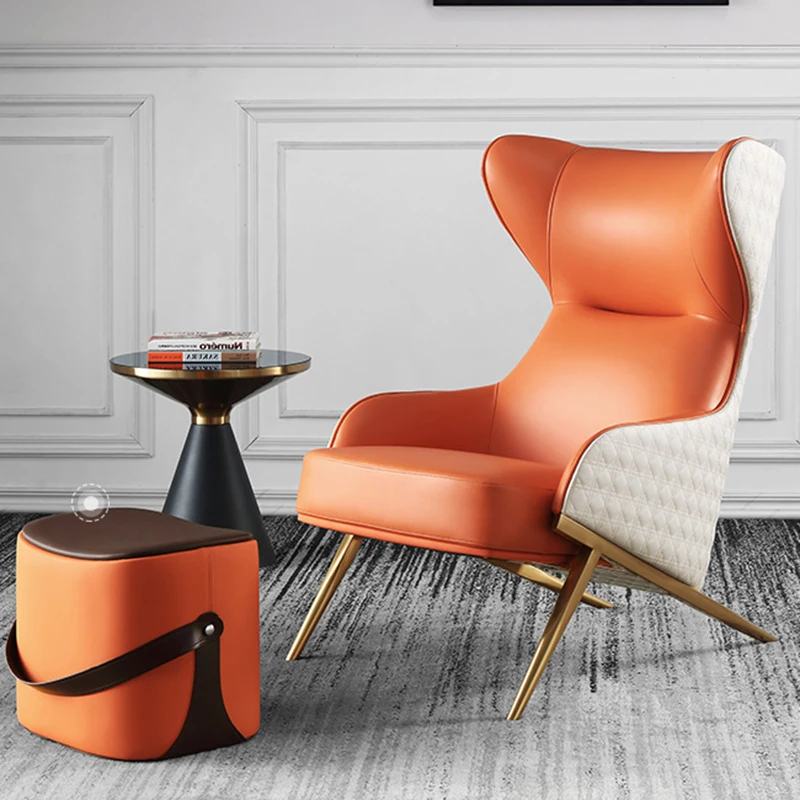 

Puffs Modern Sofa Chair Living Bedroom Designer Occasional Make Up Chair Accent Relax Chaise Mid Century Modern Furniture