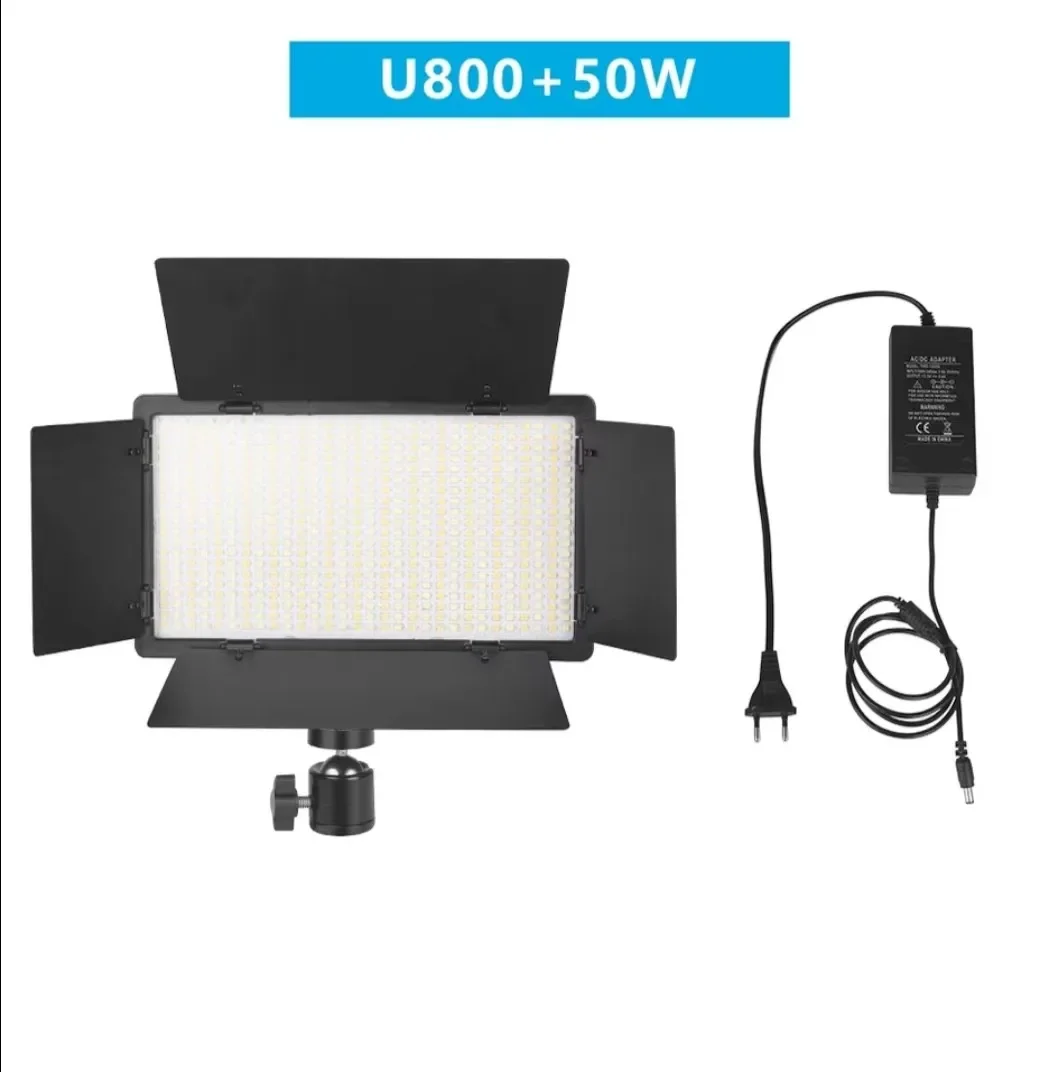 프로 LED 800 비디오 조명, 결혼식 야외 촬영용 사진 조명, 3200-5600k 색 온도 범위 50w