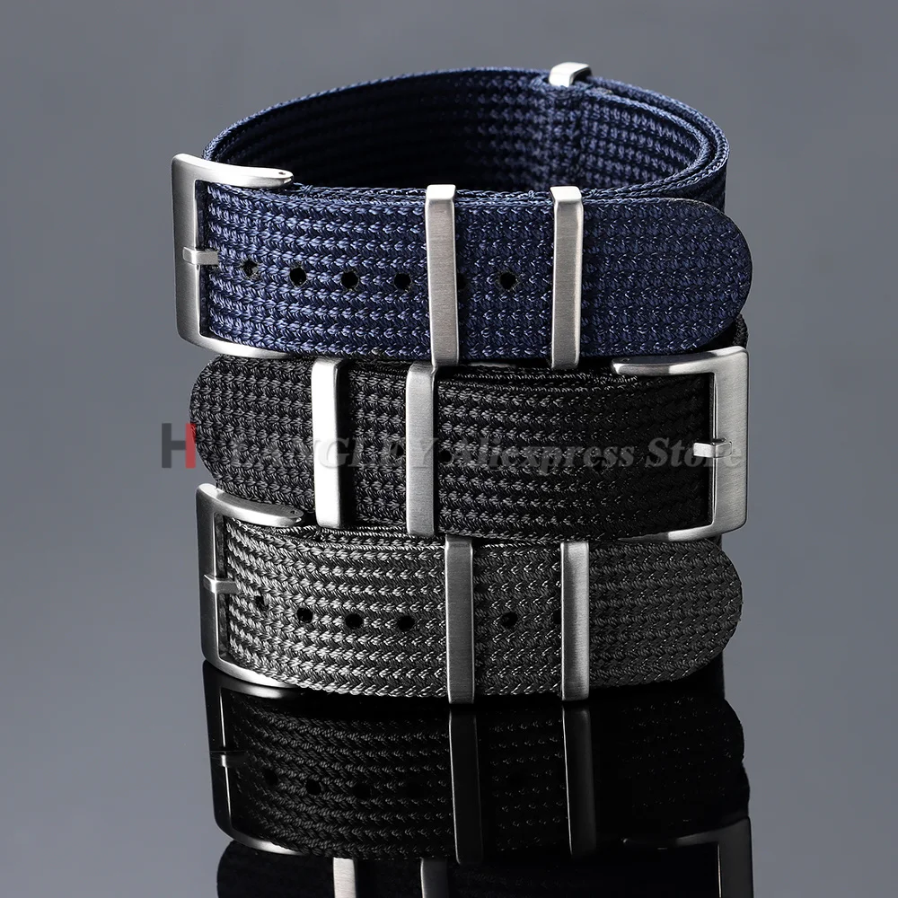 Premium Woven Nylon Military-Style Watch Strap - High Quality Fabric Watchband