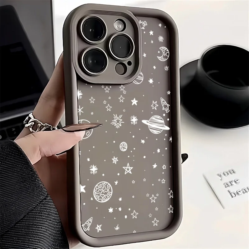 Star Print Soft Silicone TPU Phone Case - Sleek Protective Back Cover
