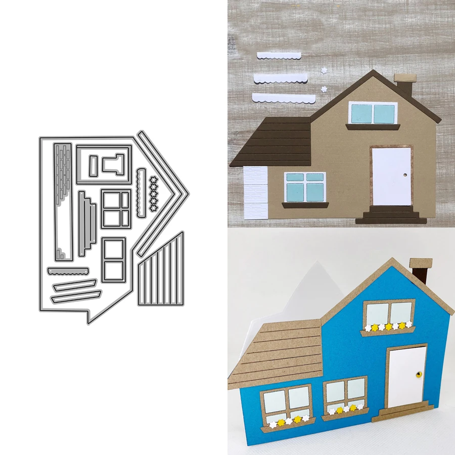 

2023 AliliArts металлические Вырубные штампы дом на Хэллоуин «сделай сам» Скрапбукинг Фотоальбом декоративное тиснение бумажная карточка ремесла штамп