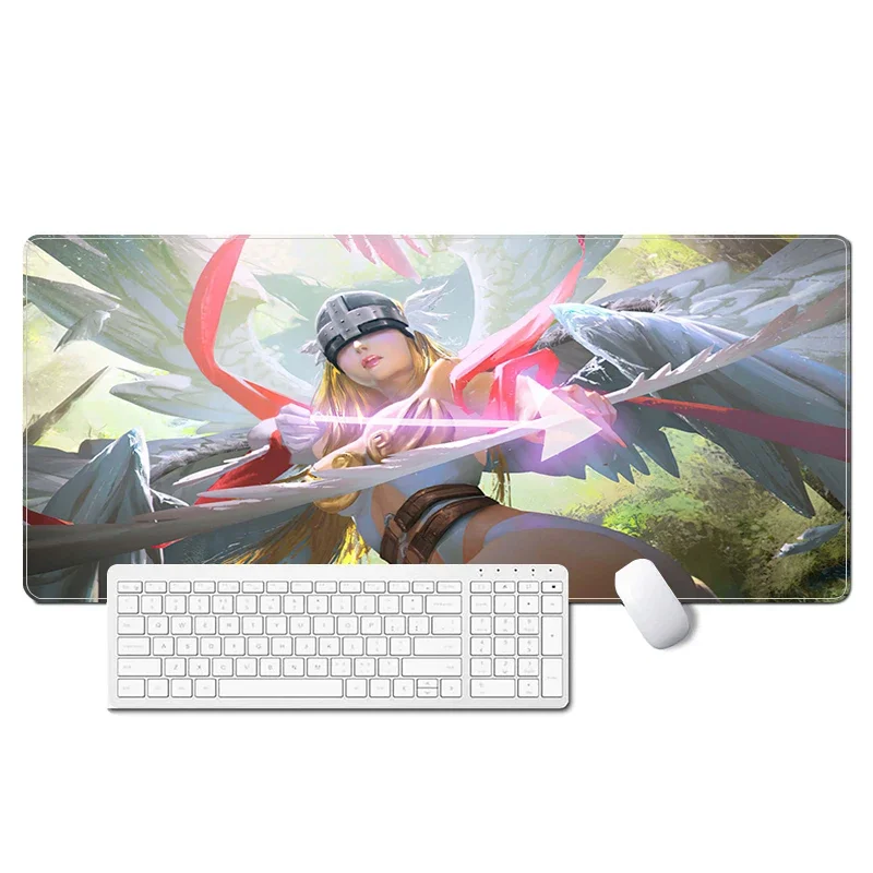

Anime Digimon Mouse Pad Xxl Gamer Cabinet Pc Keyboard Desk Mat Office Gaming Accessories Computer Desks Mousepad Lock Edge ковер