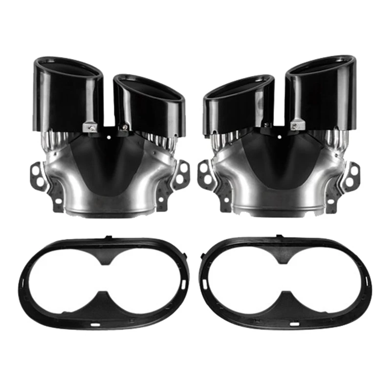 

Автомобильный задний бампер, брикет выхлопной трубы, 4 выхода для Mercedes Benz W177 A35 AMG 2020 +, аксессуары, задние трубы, отделка рамы