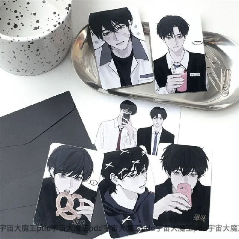 GARBAGE TIME Card Anime Korea Bookmark BL Kawaii Student Stationery Kids School Supplies Gift Waterproof 3 Inch Small Card
