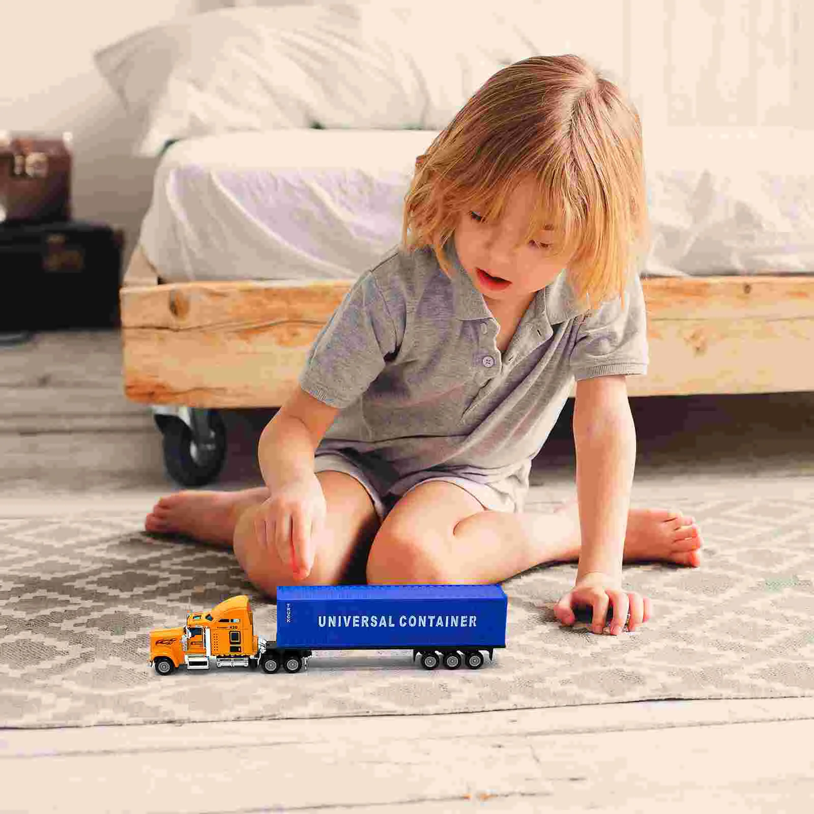 Toy Semi Truck and Trailer Trucks with Trailers for Boys Car Model Children’s Toys 6