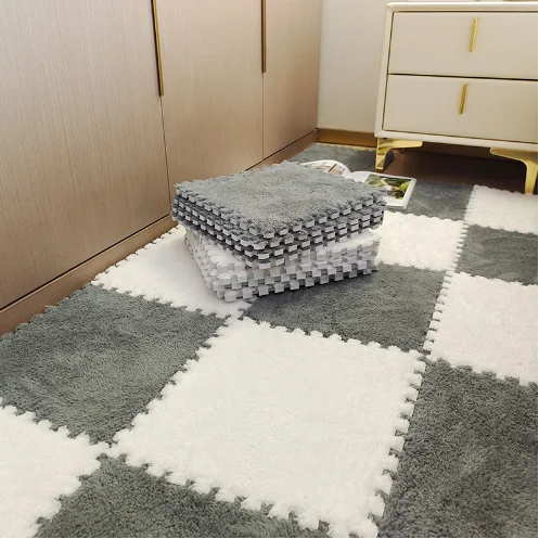 Plush Foam Floor Mat Children Kids Rug Play Mat EVA Foam Soft Baby Fluffy Floor Tiles Climbing Rugs Living Room Carpet 6