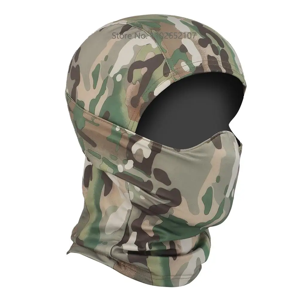 

Tactical Headgear Balaclava Cap Motorcycle Army Airsoft Paintball Full Face Mask Elastic Cloth Silicone Protective Mask