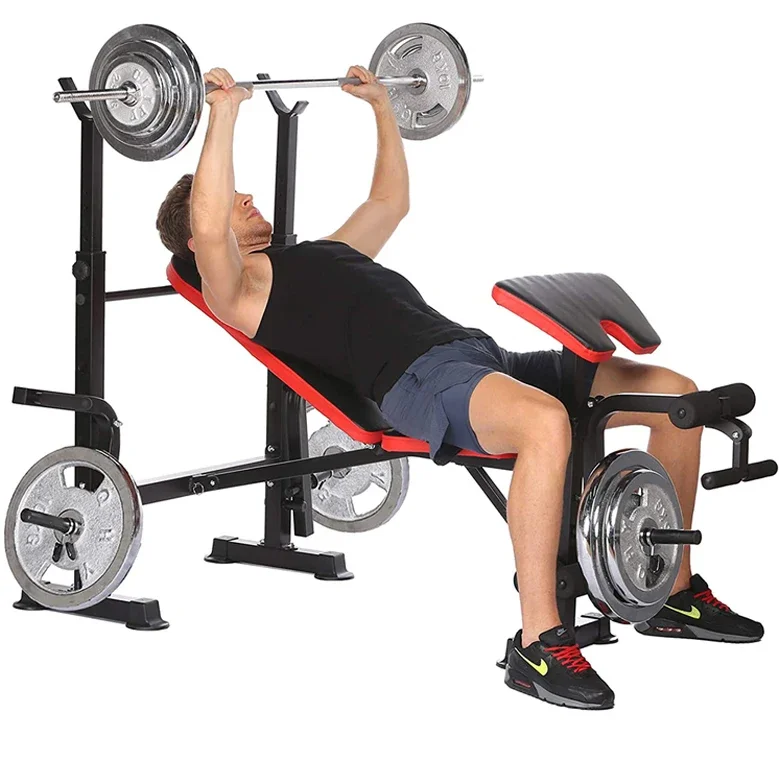 

Home Gym Equipment Strength Training Power Rack Weight Lifting Bench with Squat Rack,sit up bench