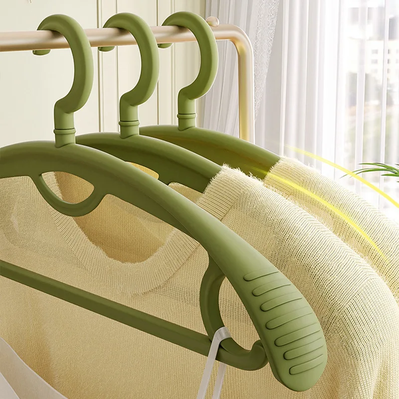 Clothes store clothes rack thick wide shoulder non-slip winter clothes drying rack hangers no trace support 4