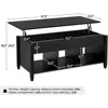 47.5in Lift Top Coffee Table with Hidden Compartment & 3 Cube Open Shelves for Living Room, Office. Lift Up Center Coffee Table 3