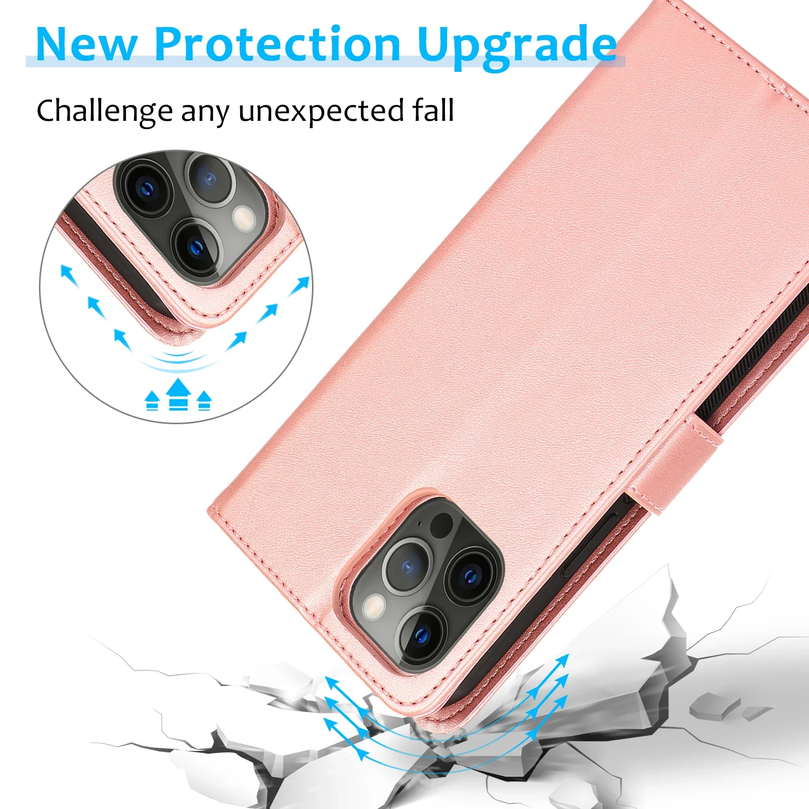 Premium 2-in-1 Magnetic Flip Leather Wallet Case with Card Slot & Detachable Cover