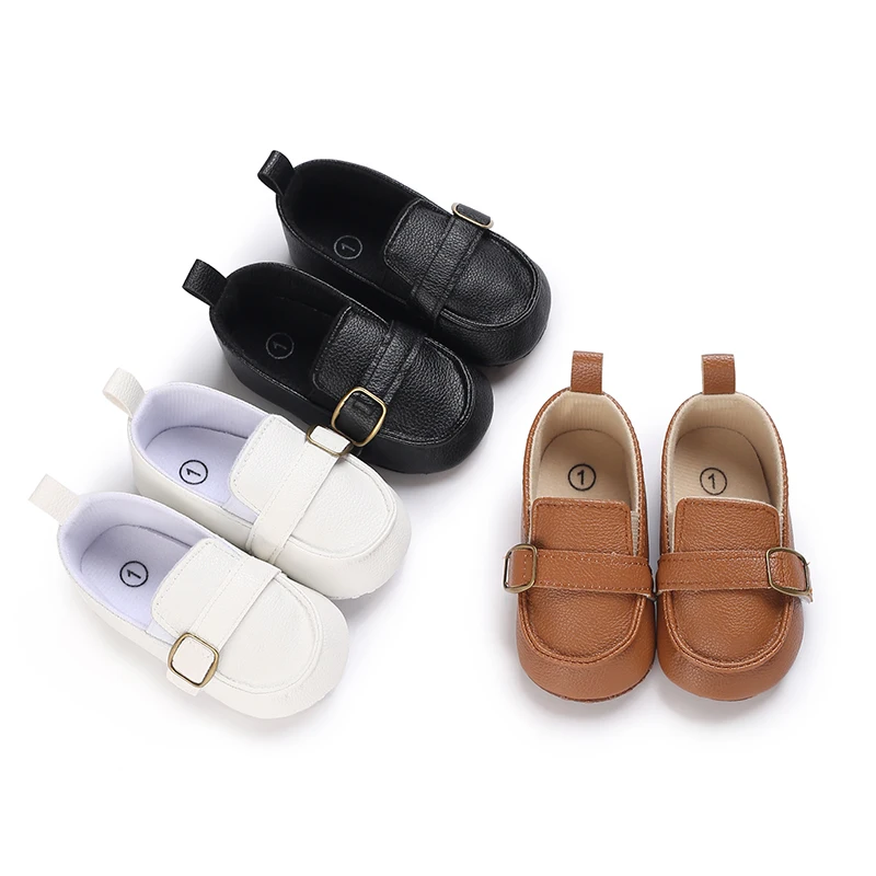 0-18M Newborn Baby First Walking Shoes Soft Cow Suede Sole Rubber Non-slip Walking Shoes Newborn Boys Girls Casual Flats