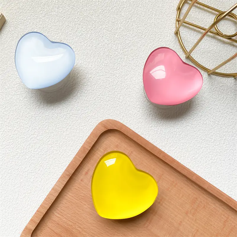 Korean 3D Stained Glass Crystal Ball Phone Holder Heart Retractable Finger Grip Tok Stand For iPhone Samsung Universal Bracket - Image 4