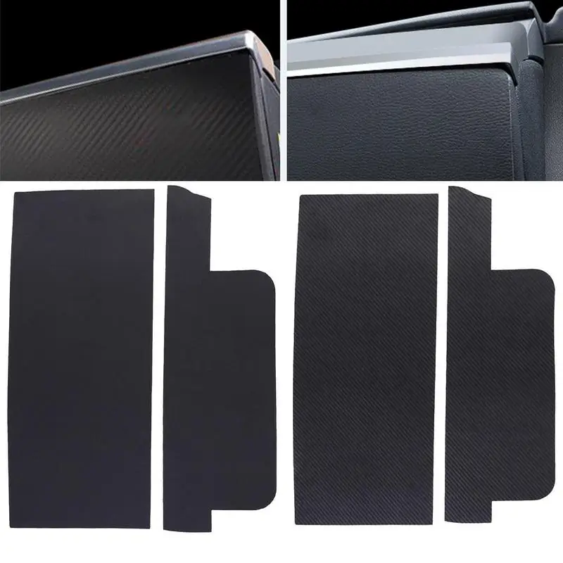 Glove Box Anti Kick Carbon Fiber Leather Side Edge Film Protector