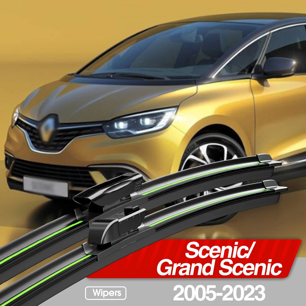 

For Renault Scenic Grand Scenic 2 3 4 2005-2023 Front Windshield Wiper Blades 2pcs Windscreen Window Accessories 2006 2009 2016