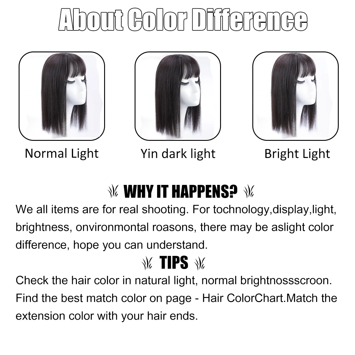 Synthetic 16inch Straight Topper Hair with 3 Clips for Women  Hairpieces for Thinning Hair Featuring Bangs  Easy to Wear