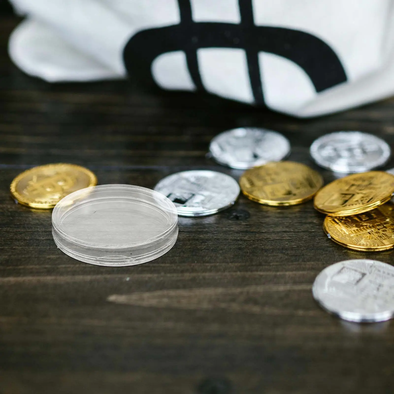 50Pcs 동전 보호 케이스 상품 프로모션 비즈니스 선물 전시회를 위한 투명 미니 박스 보관 케이스