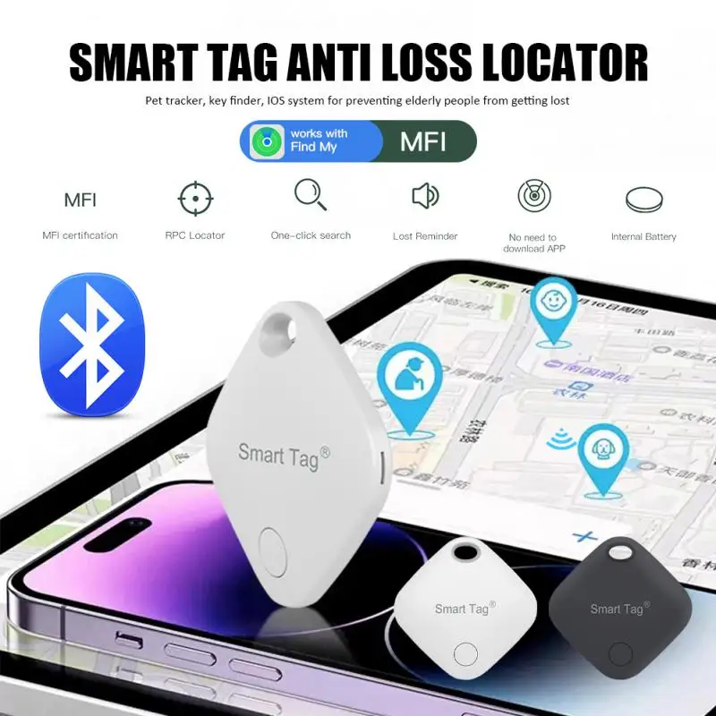 

Mini Bluetooth Key Locator ITag Work With Find My APP Smart Tracker Anti-lost Device Finder Global Positioning For Wallet