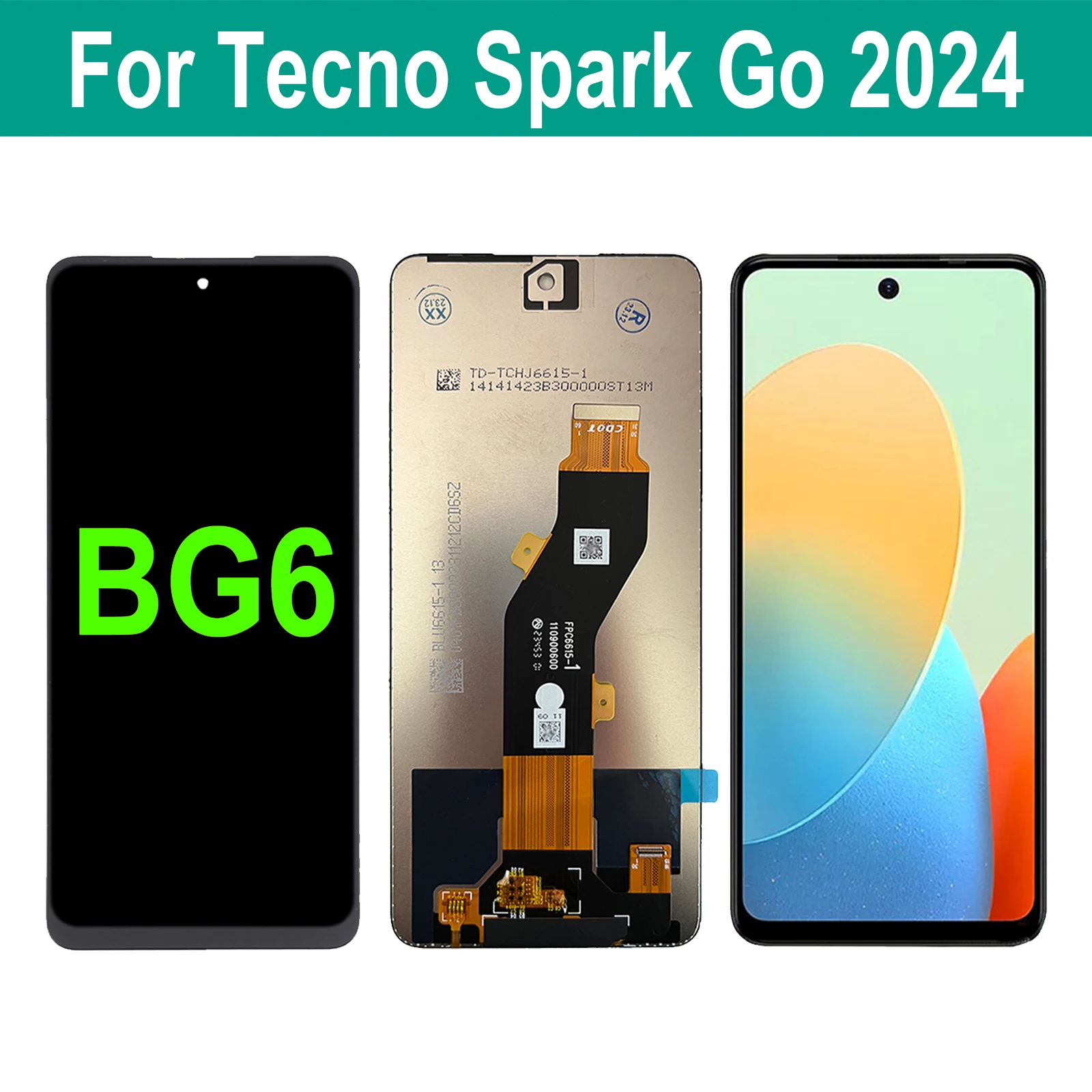 6.6'' Original For Tecno Spark Go 2024 BG6 LCD Display Touch Screen  Digitizer Assembly - AliExpress