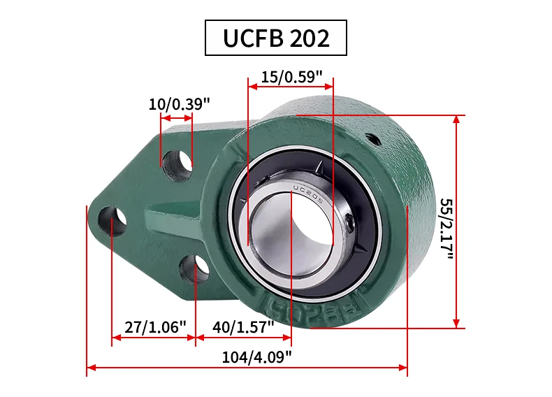 Äußeres Kugellager mit Sitz UCFA204 UCFB205 UCHA206 UCFA207 UCFB208 UCFB209 UCHA210 – Detail 18