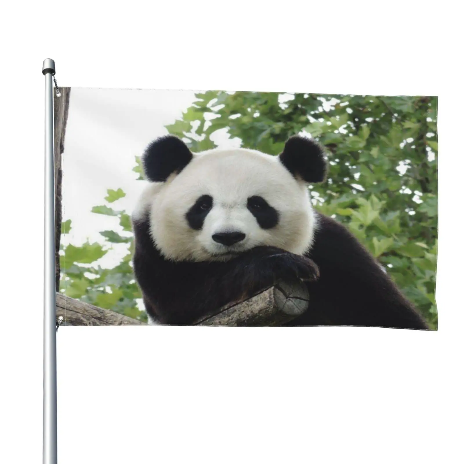 

Panda Summer Garden Flag Seasonal Outside Decoration for Yard Farmhouse Garden Polyester with Brass Buttonhole for Women Kids